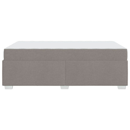 Bettrahmen mit Matratze Taupe 120 x 190 cm Stoff