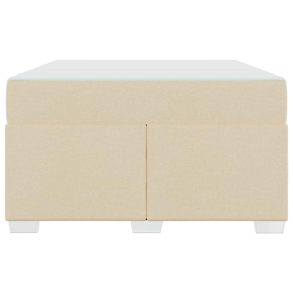 Bettgestell Creme 120 x 190 cm Stoff