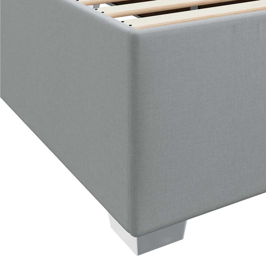 Bettgestell Hellgrau 120 x 200 cm Stoff