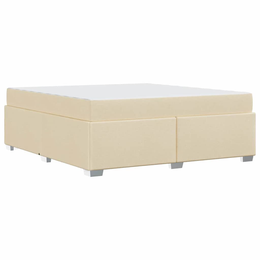 Bettgestell Creme 180 x 200 cm Stoff