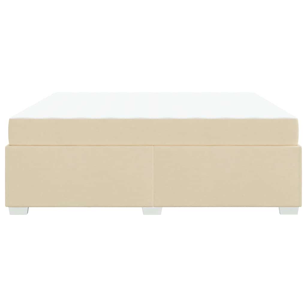 Bettgestell Creme 180 x 200 cm Stoff