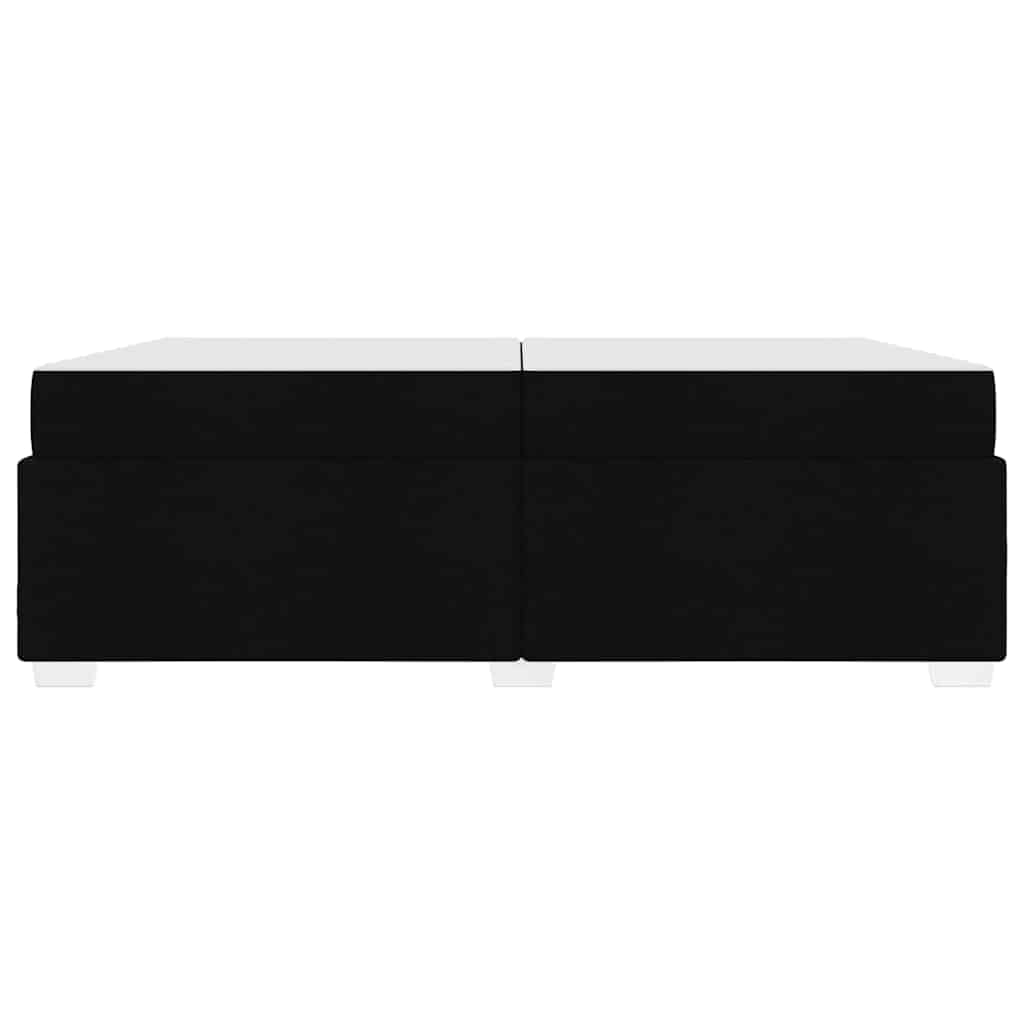 Bettrahmen mit Matratze Schwarz 200 x 200 cm Stoff
