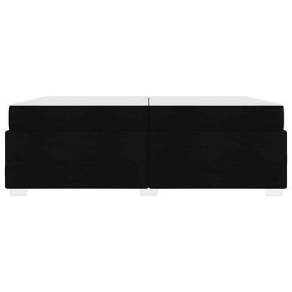 Bettrahmen mit Matratze Schwarz 200 x 200 cm Stoff