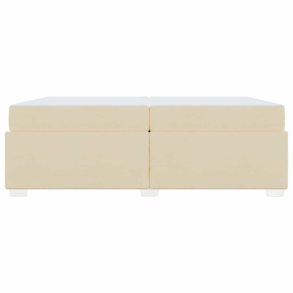 Bettgestell Creme 200 x 200 cm Stoff