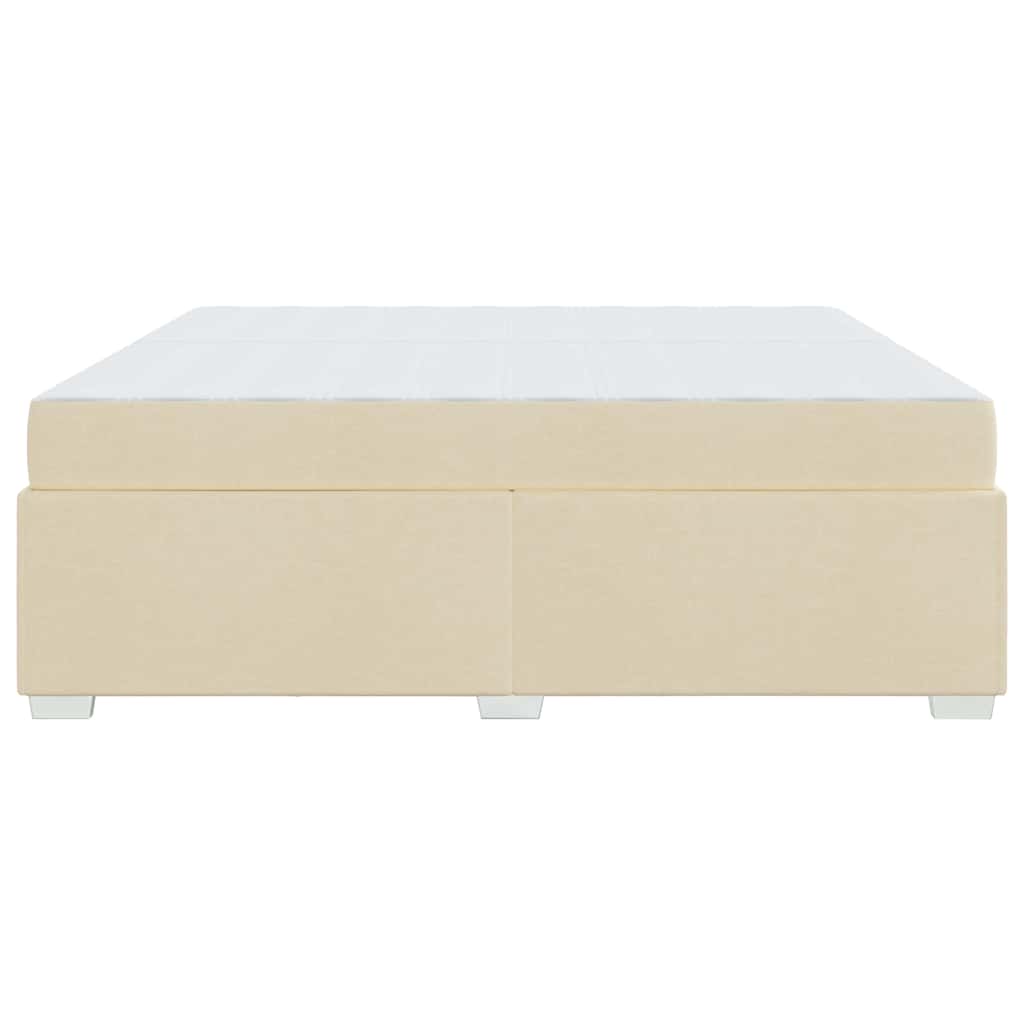 Bettgestell Creme 200 x 200 cm Stoff