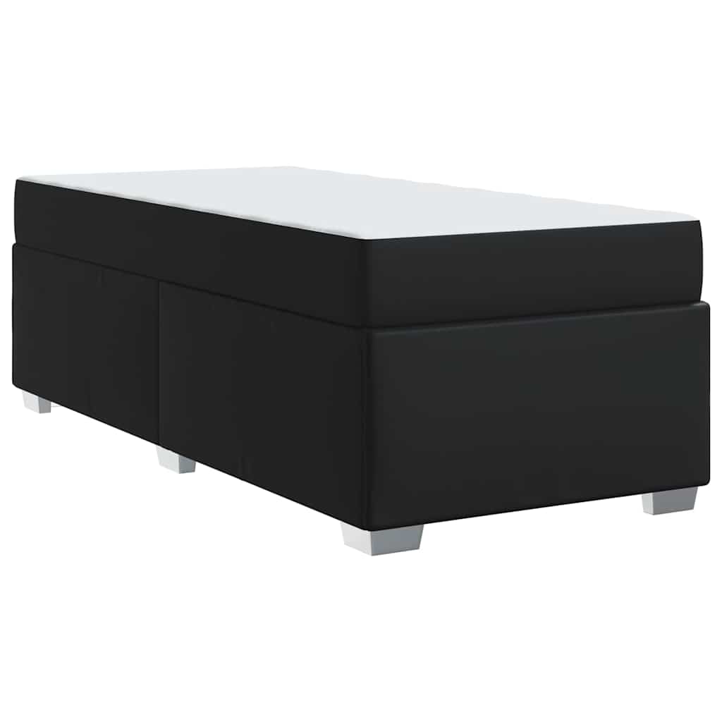 Bettrahmen mit Matratze Schwarz 90 x 200 cm Stoff