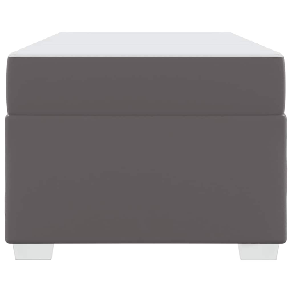 Bettgestell Grau 100 x 200 cm Kunstleder