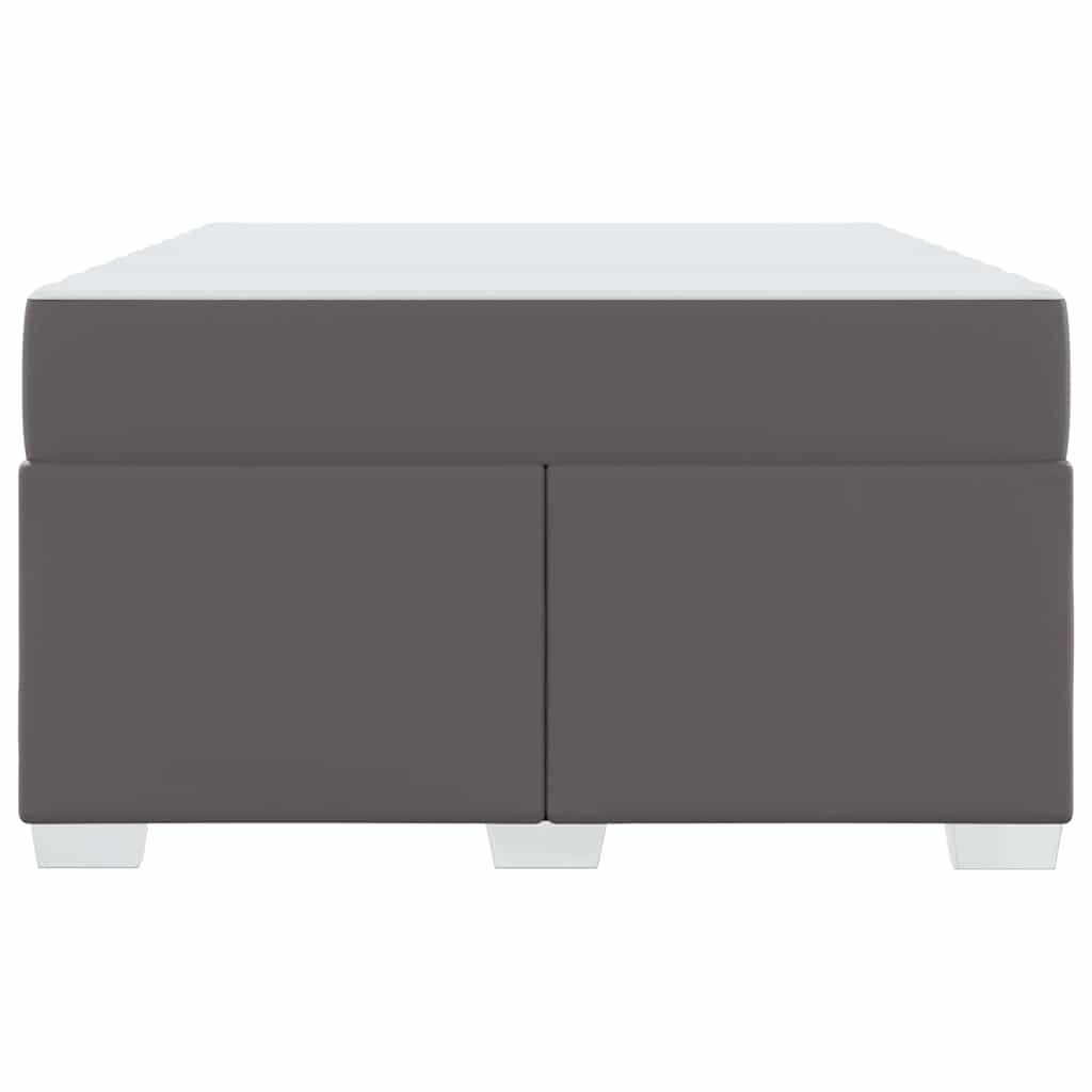 Bettgestell Grau 120 x 200 cm Kunstleder