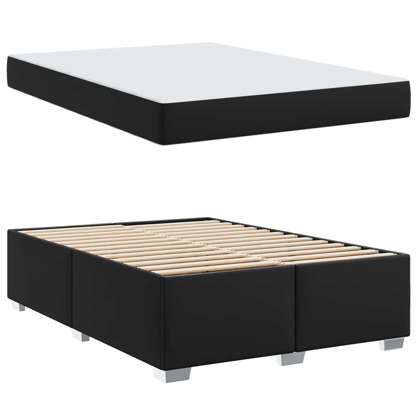 Bettrahmen Schwarz 160 x 200 cm PVC
