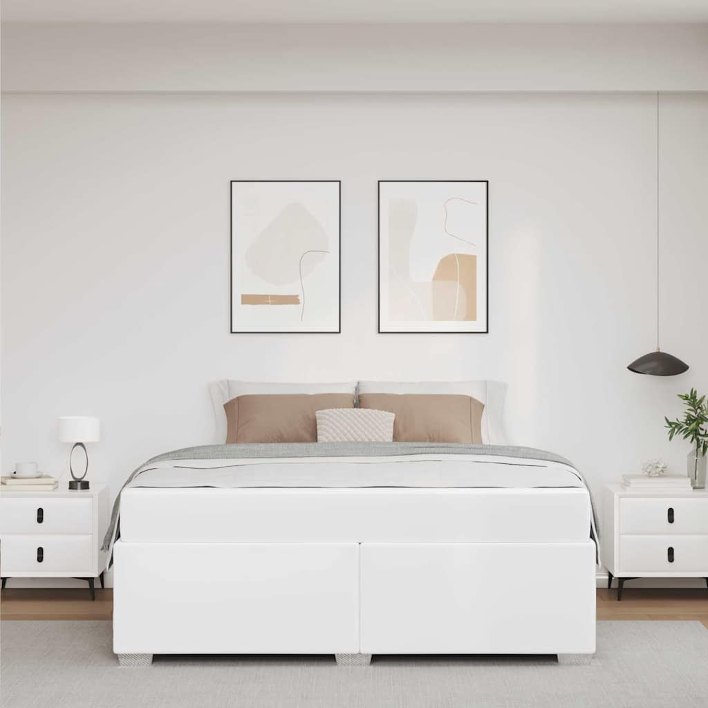 Bettrahmen Weiß 160 x 200 cm PVC