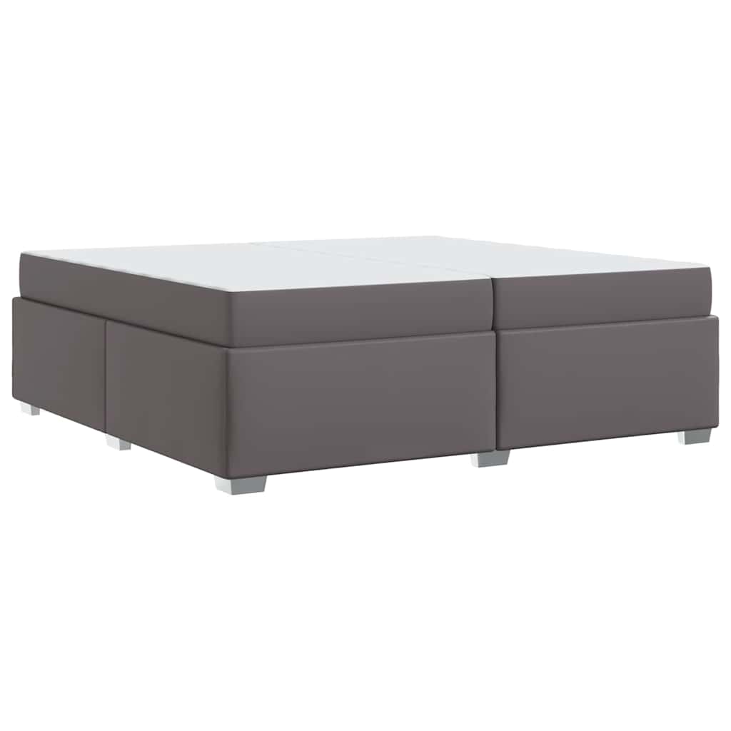 Bettgestell Grau 200 x 200 cm Kunstleder