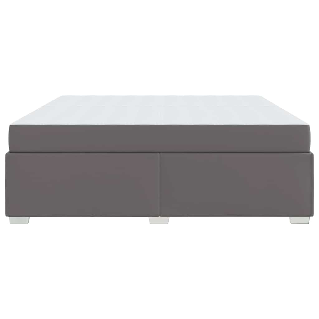 Bettgestell Grau 200 x 200 cm Kunstleder