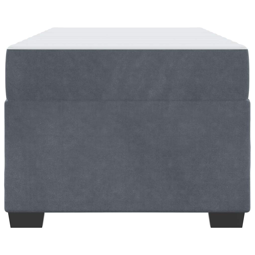 Bettgestell mit Matratze Dunkelgrau 90 x 190 cm Samt