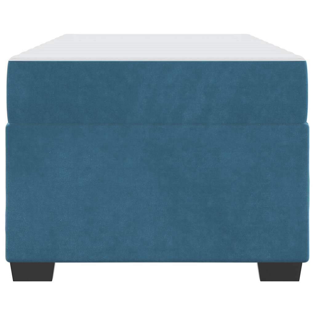 Bettgestell mit Matratze Dunkelblau 90 x 190 cm Samt