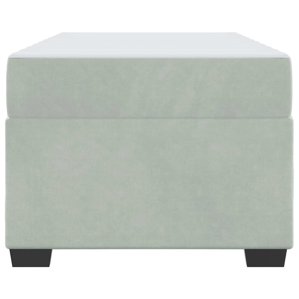 Bettgestell mit Matratze Hellgrau 100 x 200 cm Samt