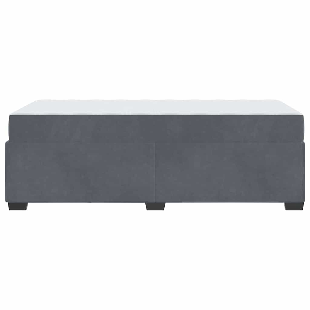Bettgestell mit Matratze Dunkelgrau 100 x 200 cm Samt