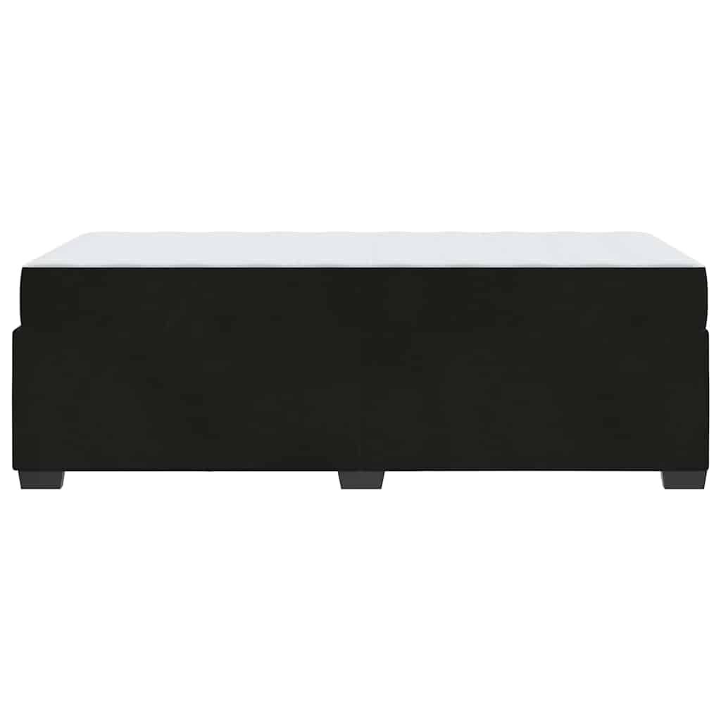 Bettgestell mit Matratze mit Matratze Schwarz 100 x 200 cm Samt