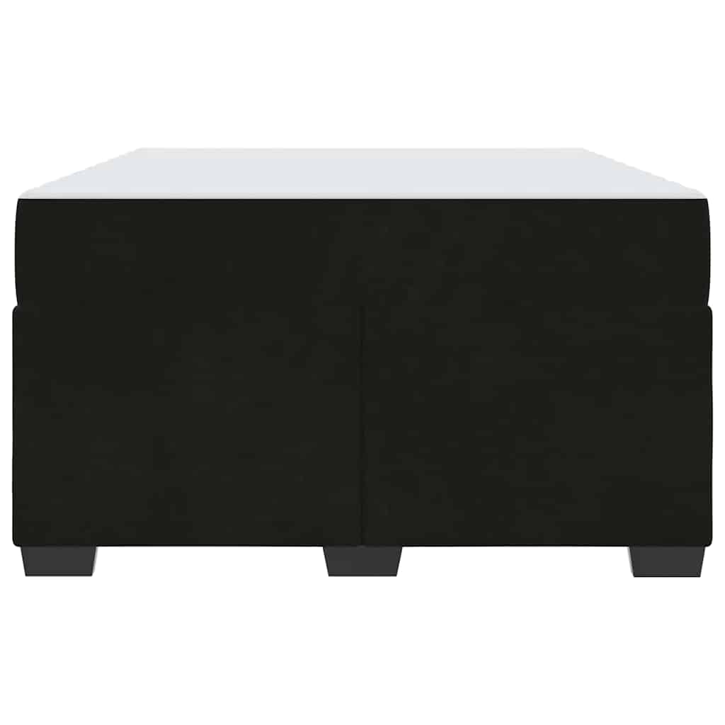 Bettgestell mit Matratze mit Matratze Schwarz 120 x 190 cm Samt