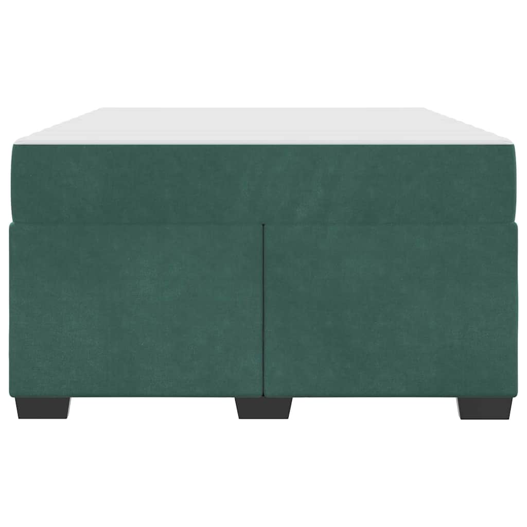 Bettgestell mit Matratze Dunkelgrün 120 x 190 cm Samt