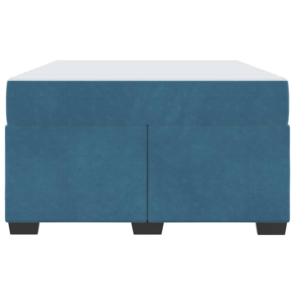 Bettgestell mit Matratze Dunkelblau 120 x 190 cm Samt