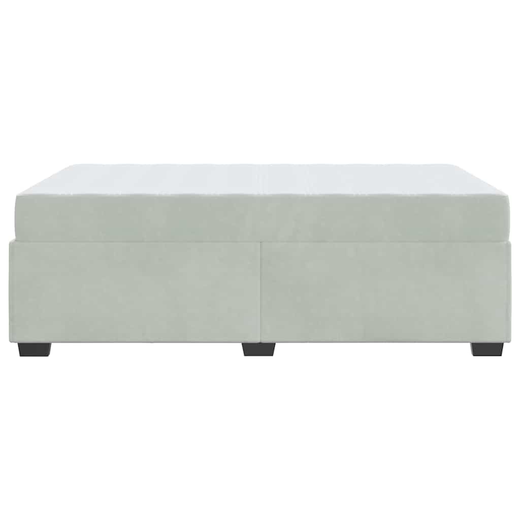 Bettgestell mit Matratze Hellgrau 120 x 200 cm Samt