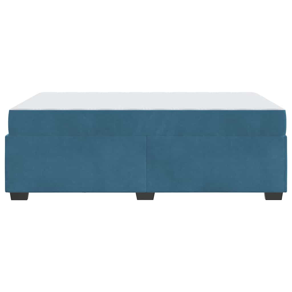 Bettgestell mit Matratze Dunkelblau 120 x 200 cm Samt