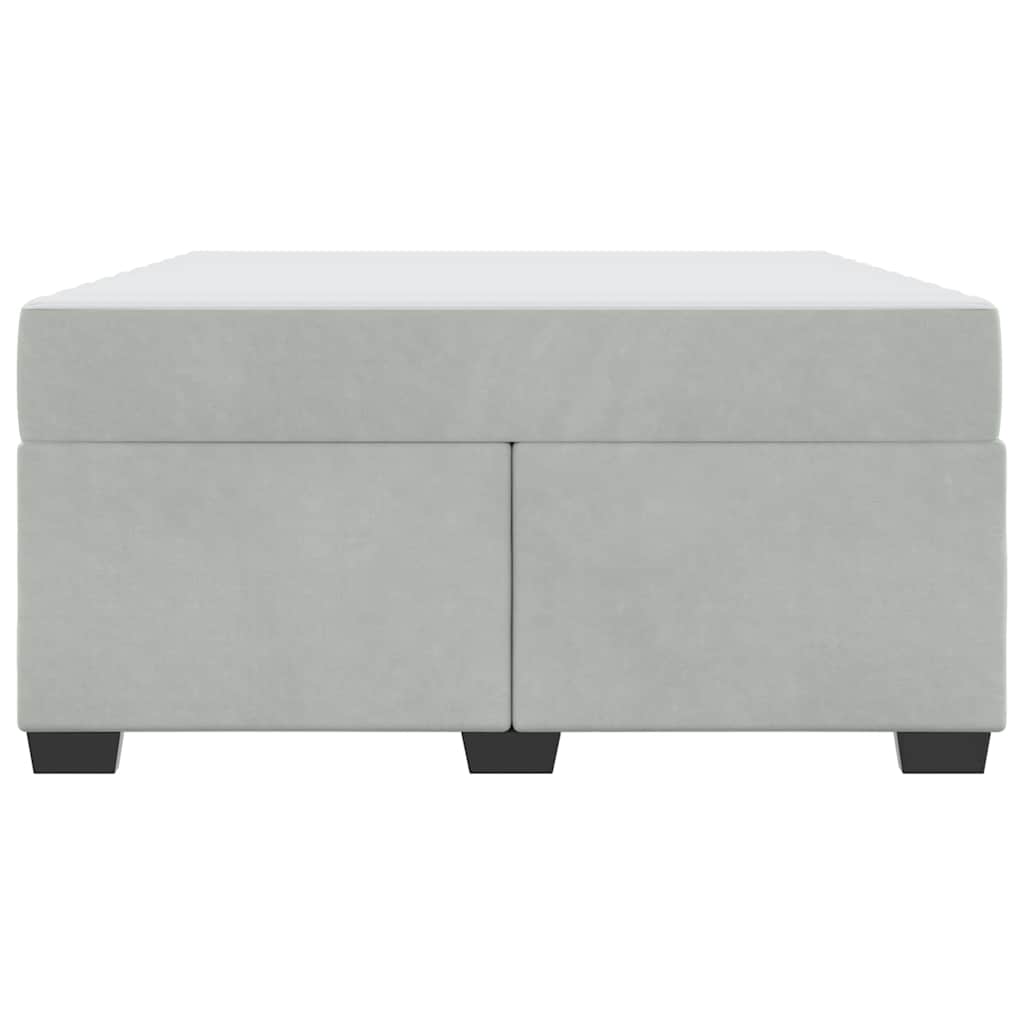 Bettgestell mit Matratze Hellgrau 140 x 200 cm Samt