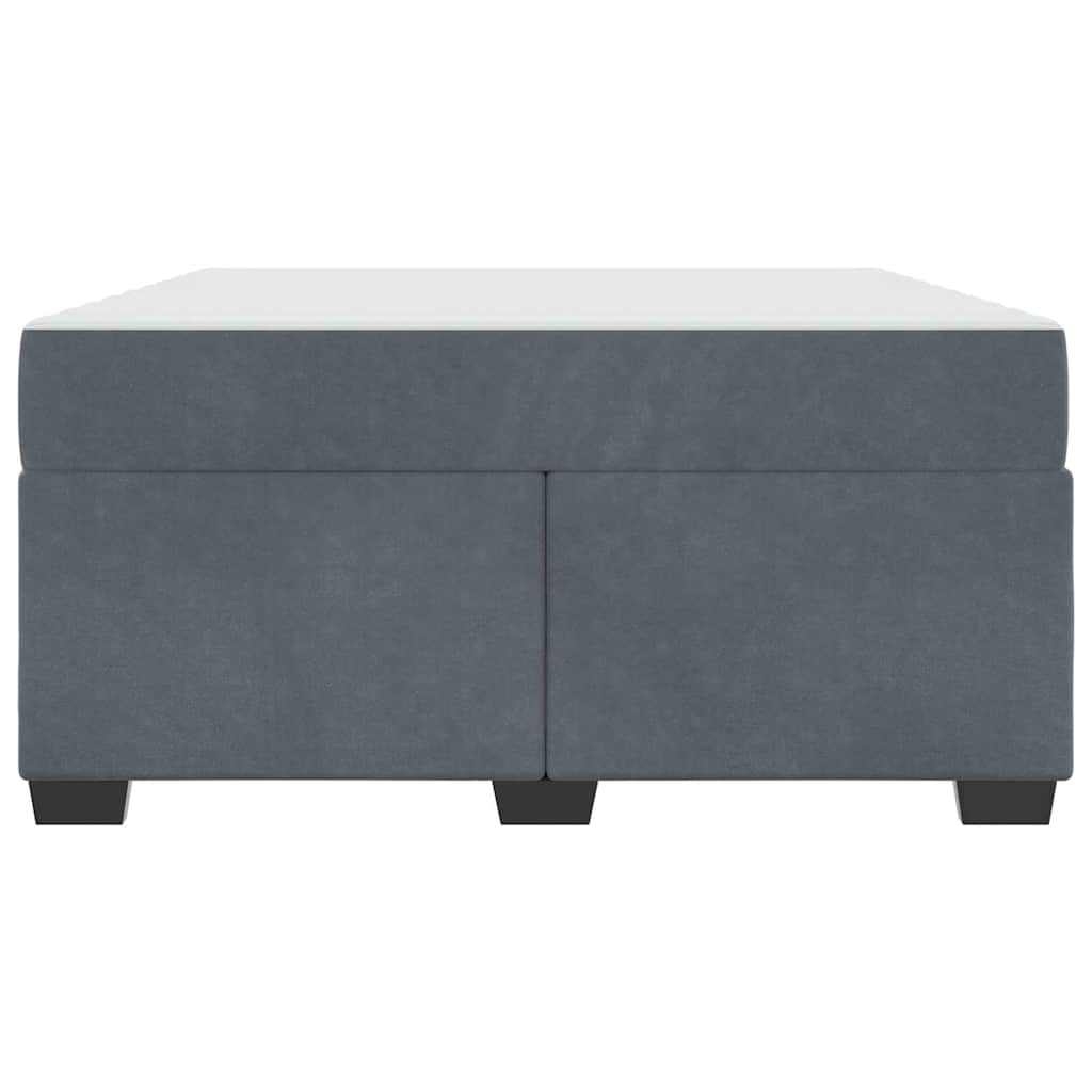 Bettgestell mit Matratze Dunkelgrau 140 x 200 cm Samt