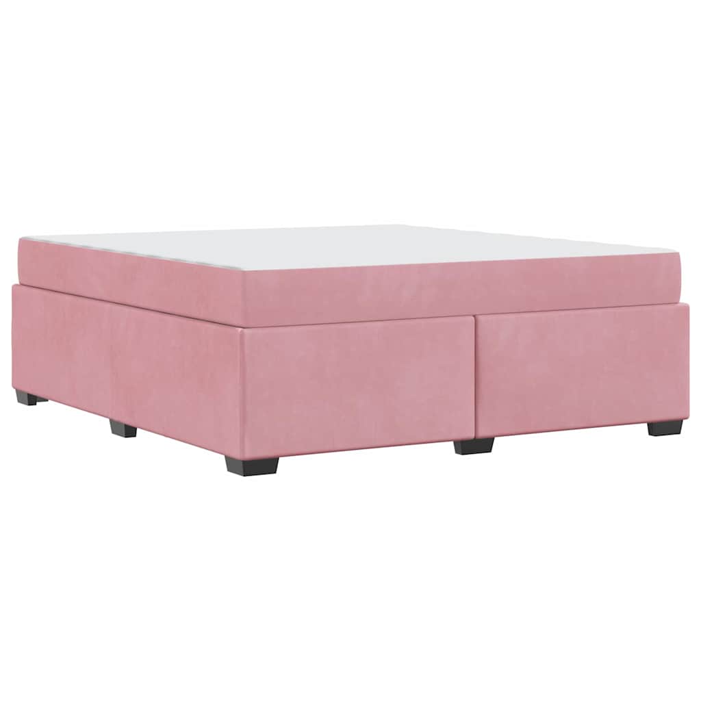 Bettgestell mit Matratze Rosa 180 x 200 cm Samt