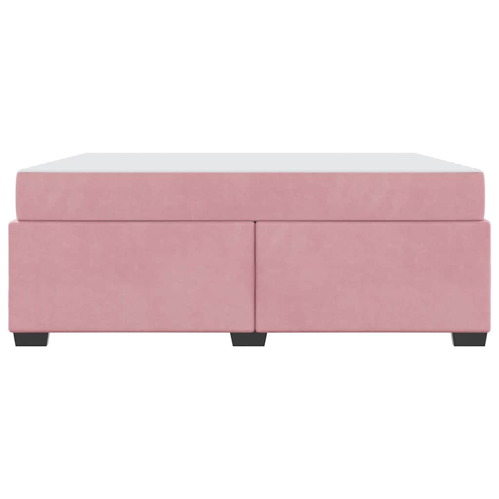 Bettgestell mit Matratze Rosa 180 x 200 cm Samt