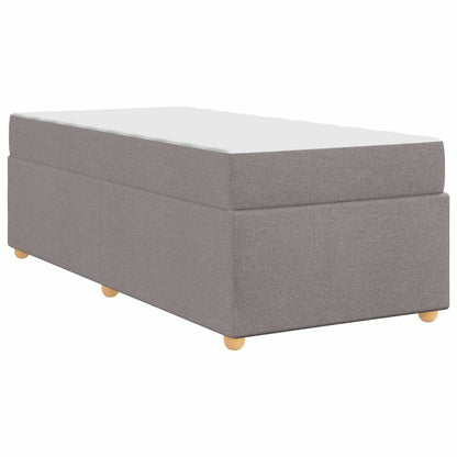 Bettrahmen mit Matratze Taupe 80 x 200 cm Stoff