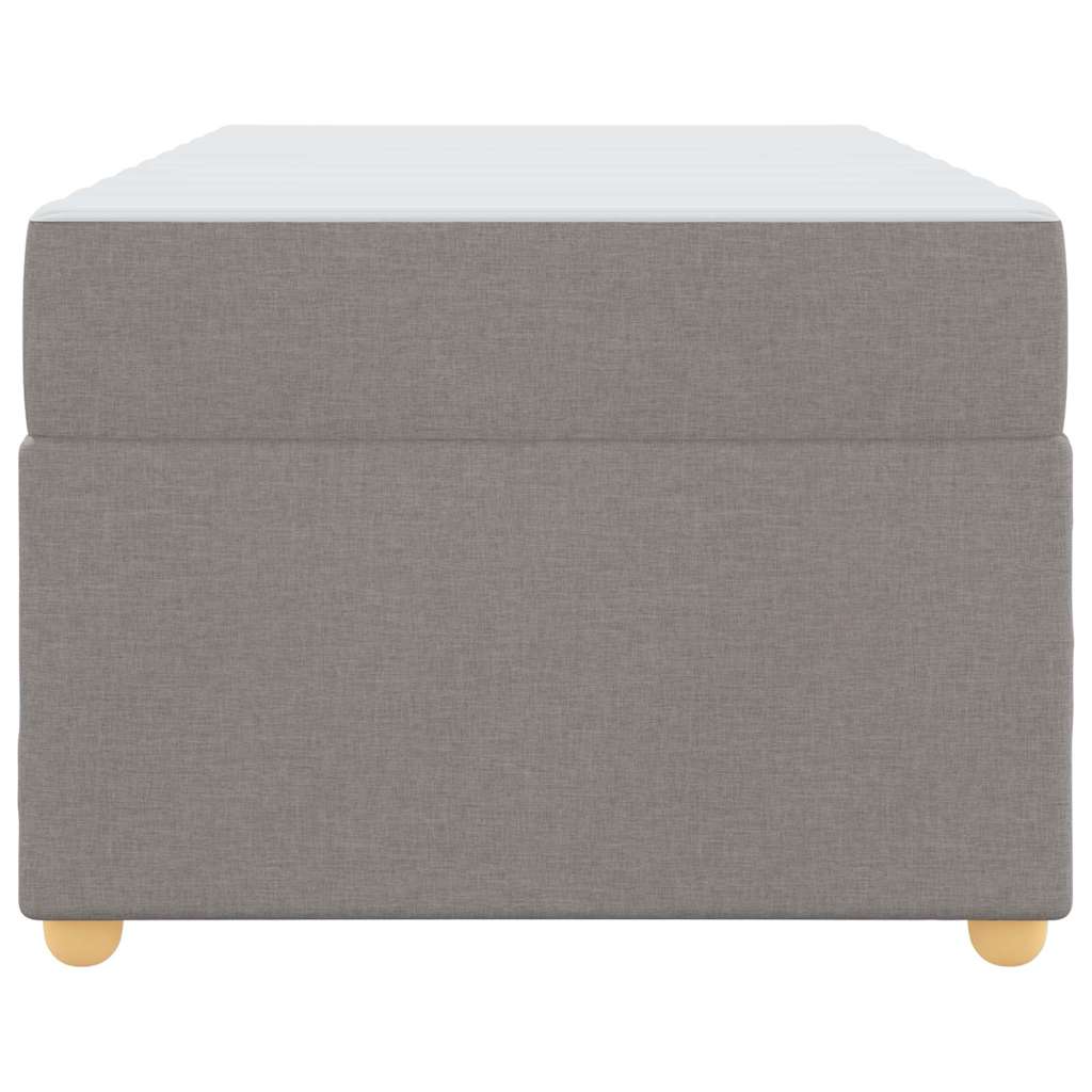 Bettgestell mit Matratze Taupe 80 x 200 cm Stoff