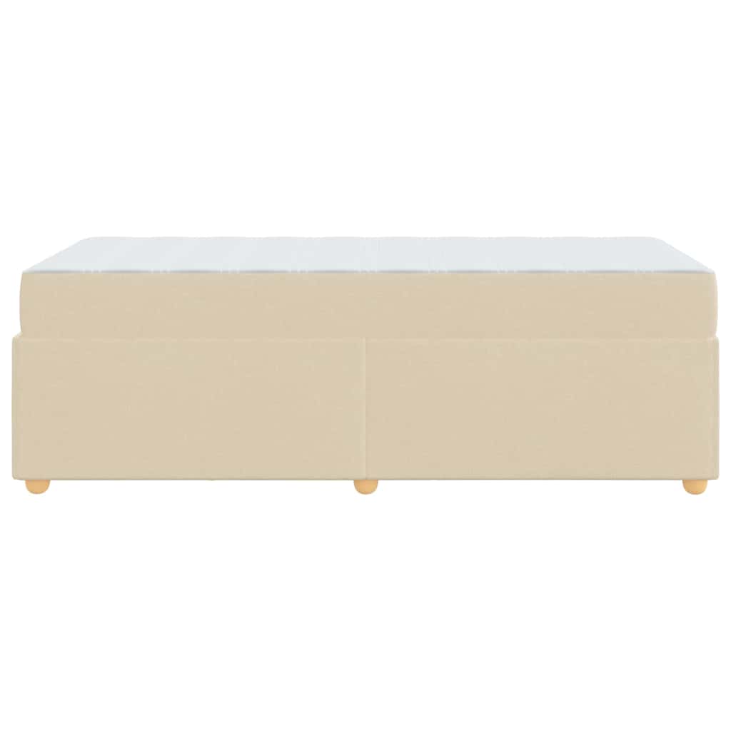 Bettgestell mit Matratze Creme 80 x 200 cm Stoff