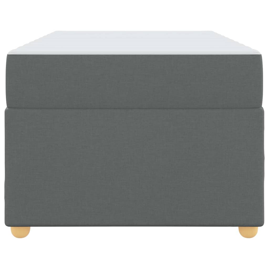 Bettgestell mit Matratze Dunkelgrau 90 x 190 cm Stoff