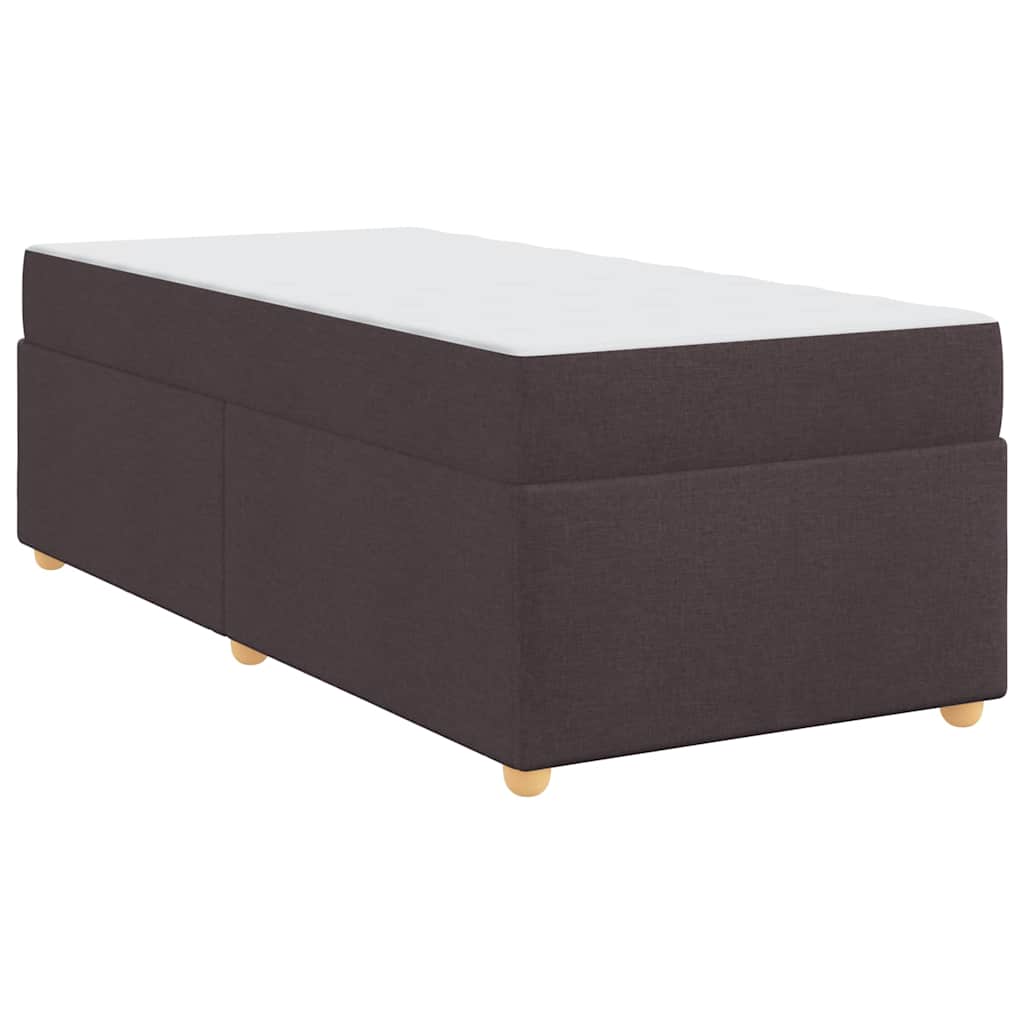 Bettgestell mit Matratze Dunkelbraun 90 x 190 cm Stoff