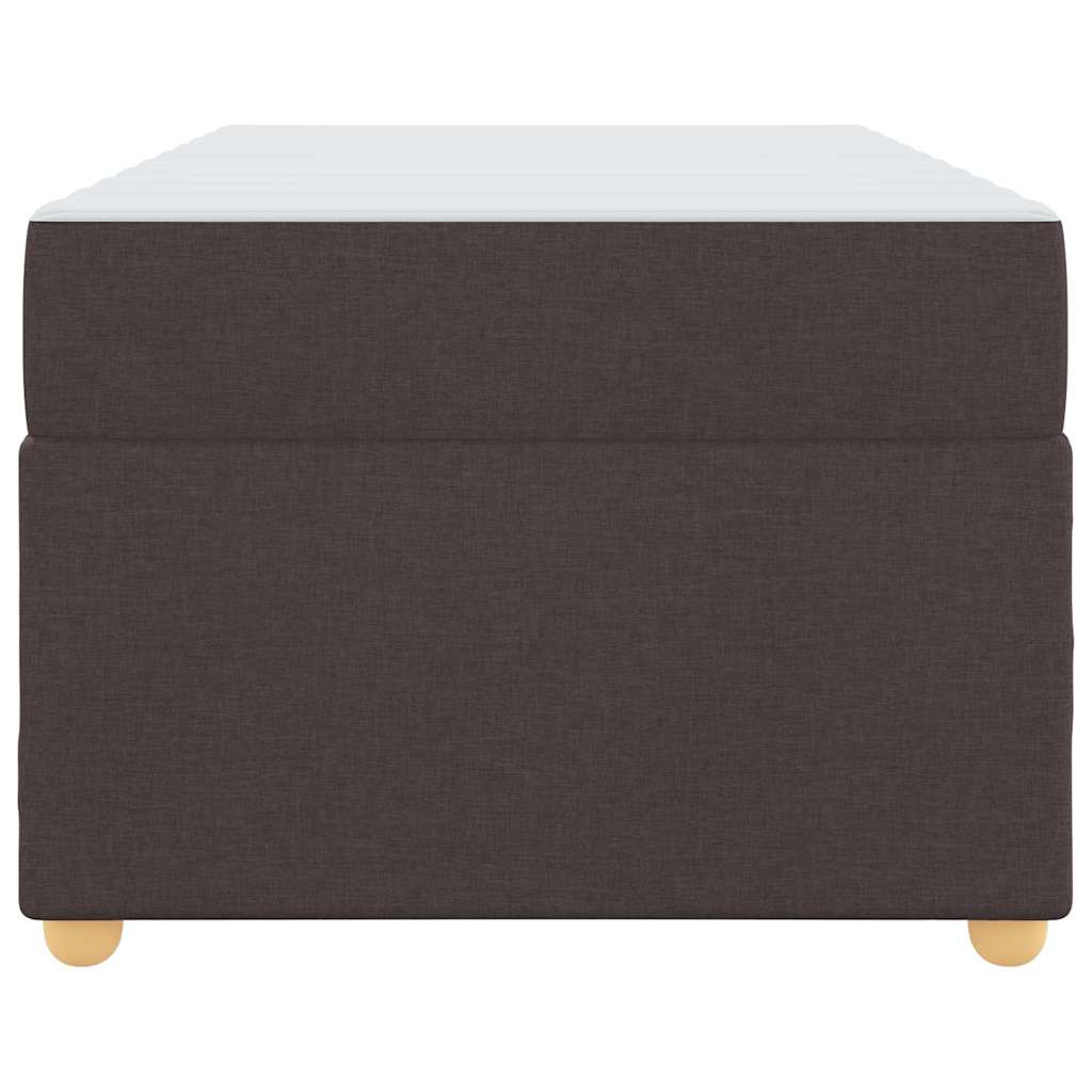 Bettgestell mit Matratze Dunkelbraun 90 x 190 cm Stoff