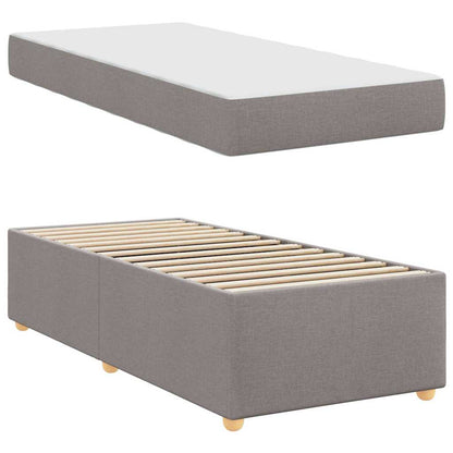 Bettrahmen mit Matratze Taupe 90 x 190 cm Stoff