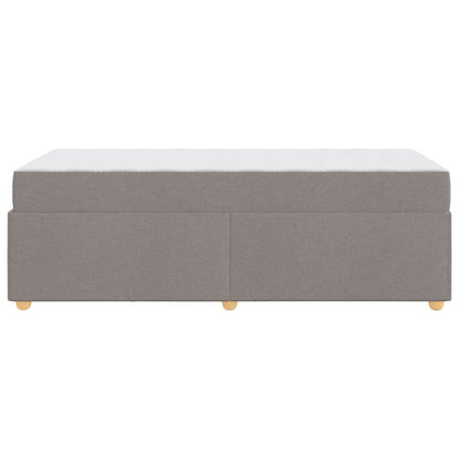 Bettrahmen mit Matratze Taupe 90 x 190 cm Stoff