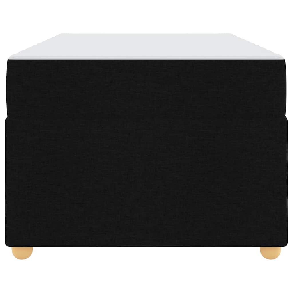 Bettrahmen mit Matratze Schwarz 90 x 200 cm Stoff