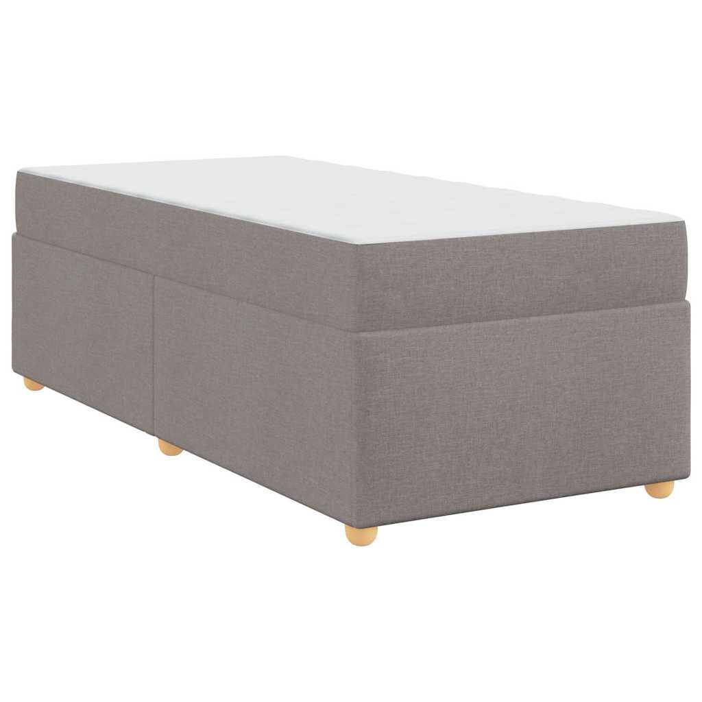 Bettgestell mit Matratze Taupe 90 x 200 cm Stoff