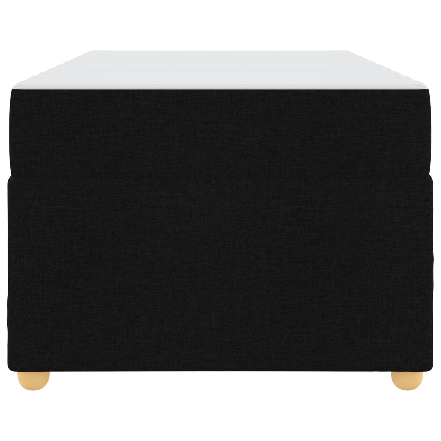 Bettrahmen mit Matratze Schwarz 100 x 200 cm Stoff