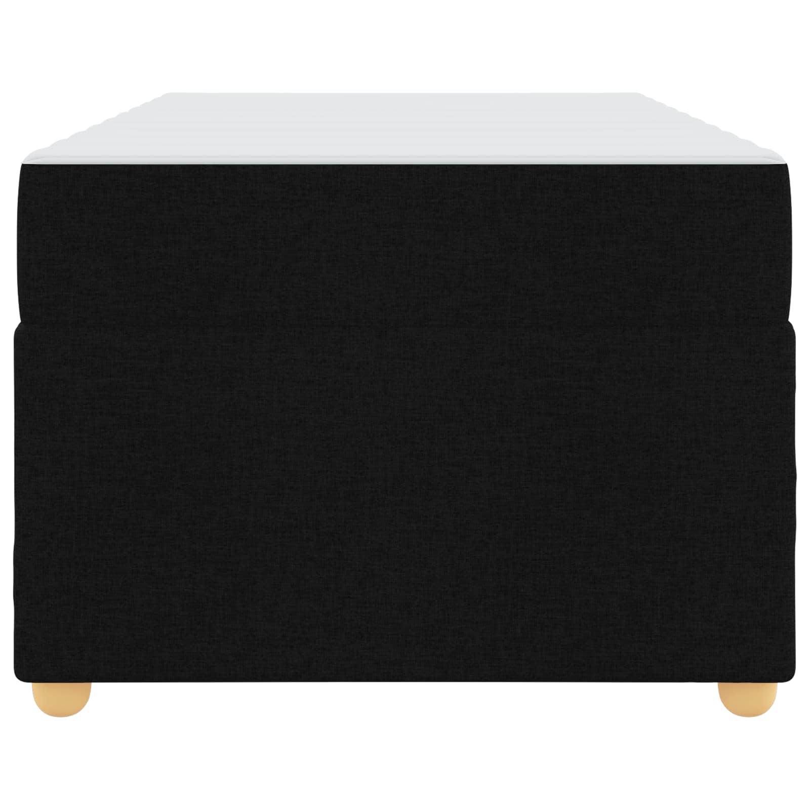 Bettrahmen mit Matratze Schwarz 100 x 200 cm Stoff