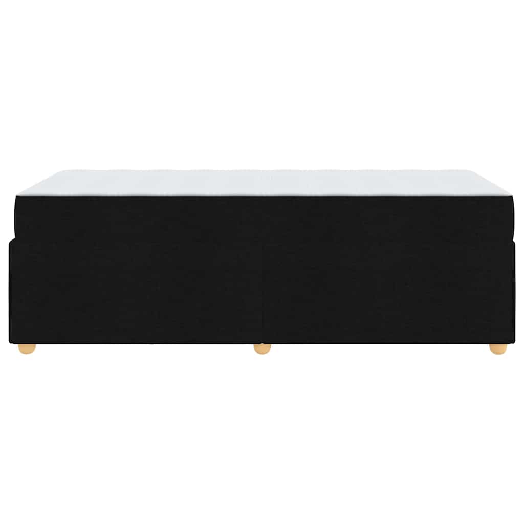 Bettgestell mit Matratze Schwarz 100 x 200 cm Stoff