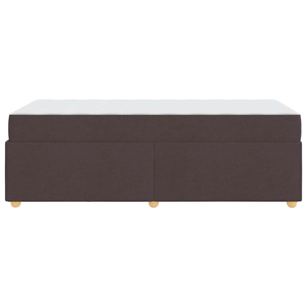 Bettgestell mit Matratze Dunkelbraun 100 x 200 cm Stoff