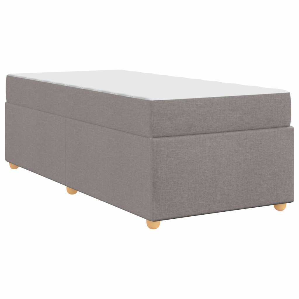 Bettgestell mit Matratze Taupe 100 x 200 cm Stoff