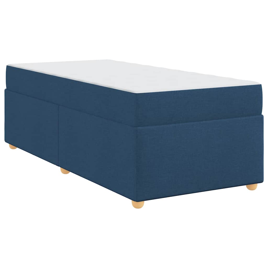 Bettgestell mit Matratze Blau 100 x 200 cm Stoff