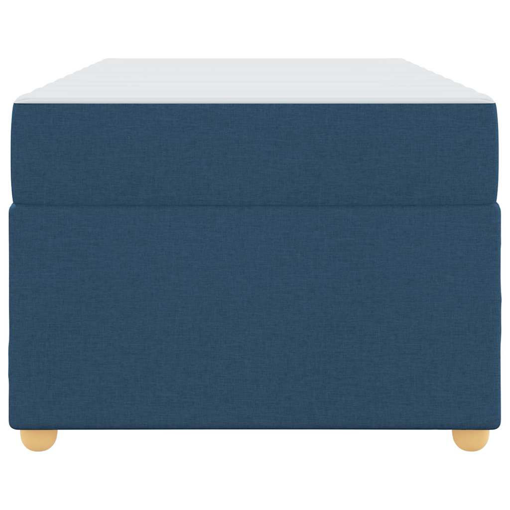 Bettgestell mit Matratze Blau 100 x 200 cm Stoff