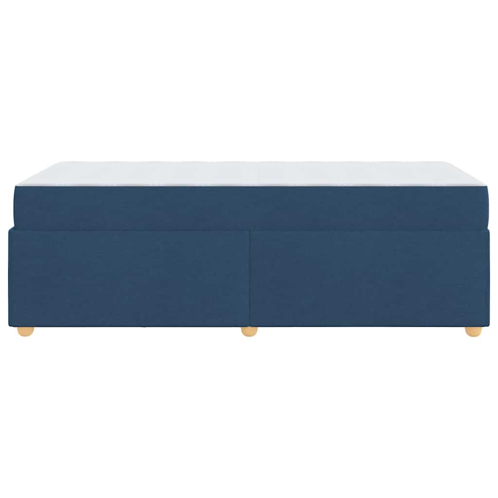 Bettgestell mit Matratze Blau 100 x 200 cm Stoff