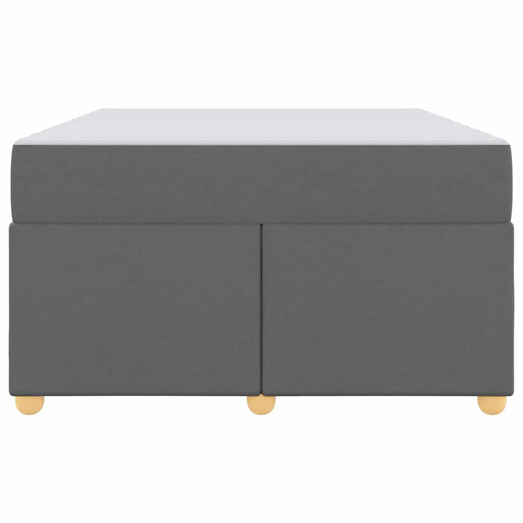 Bettgestell mit Matratze Dunkelgrau 120 x 190 cm Stoff