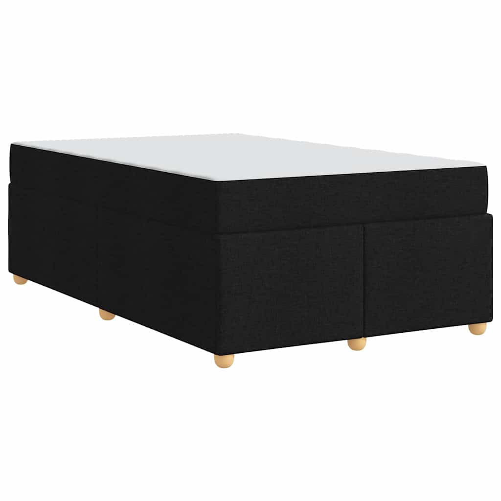 Bettgestell mit Matratze Schwarz 120 x 190 cm Stoff